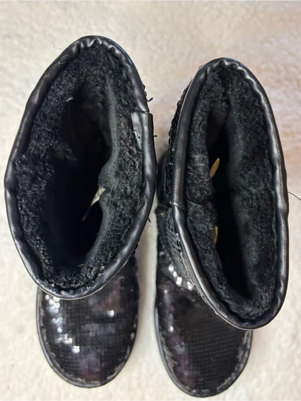 Ugg Australia Women Black Classic Short Sequin Boots